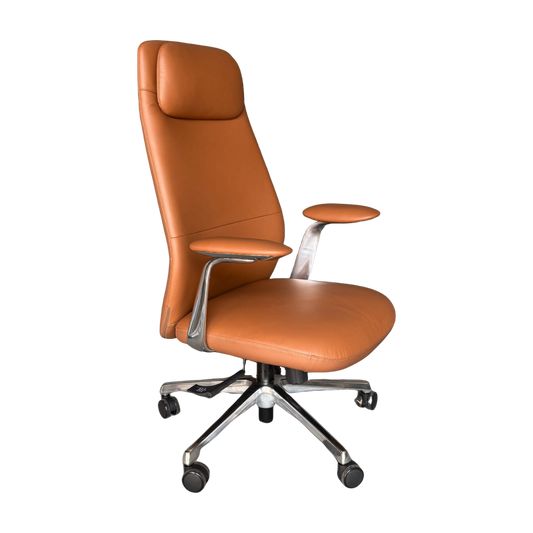 琉森瓦半牛皮辦公椅